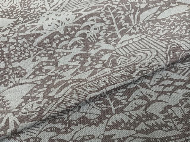 平和屋着物●上質な小紋 風景草木文 正絹 逸品 AABH6834ph