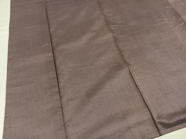 平和屋着物●上質な紬 色無地 鳩羽鼠色 正絹 逸品 未使用 AABH6847ph