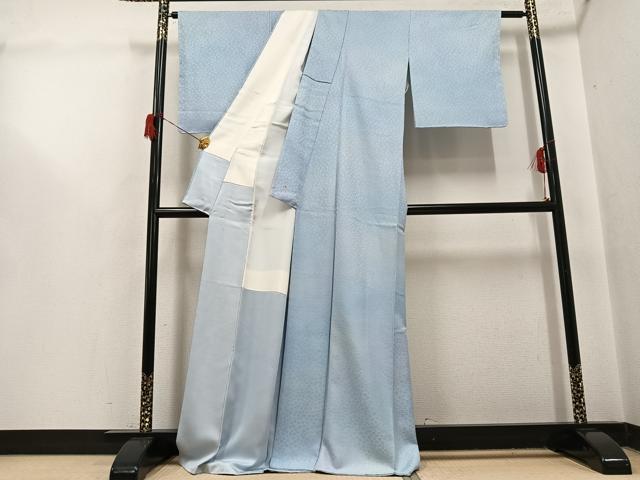 平和屋着物●上質な小紋 作家物 花地紋 暈し染め 正絹 逸品 未使用 AABH6853ph