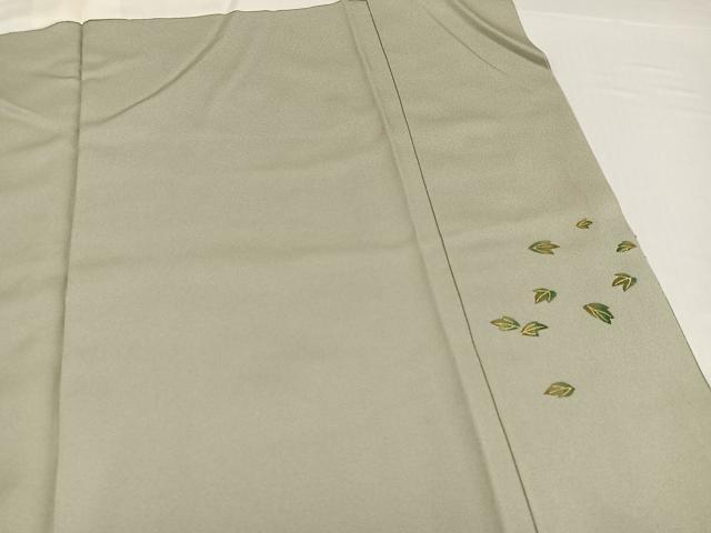 平和屋着物●漆工芸作家 金森一博 訪問着 手描き 枝花文 暈し染め 金彩 正絹 逸品 AABH6877ph