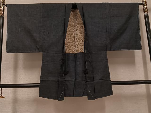 平和屋着物●男性 本場大島紬 アンサンブル 80亀甲 総詰め 正絹 逸品 未使用 AABH6884ph