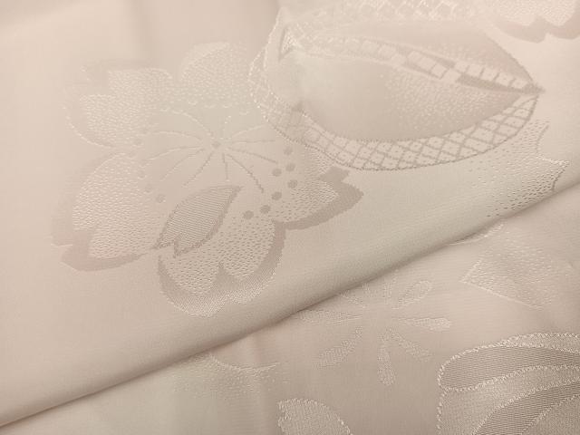 平和屋着物●振袖用長襦袢 無双仕立て 桜地紋 暈し染め 正絹 逸品 AABH6897ph