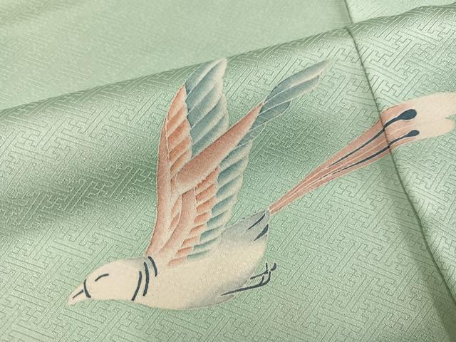 平和屋着物●訪問着 作家物 刺繍 飛鳥草木文 金彩 正絹 逸品 AABH6911ph