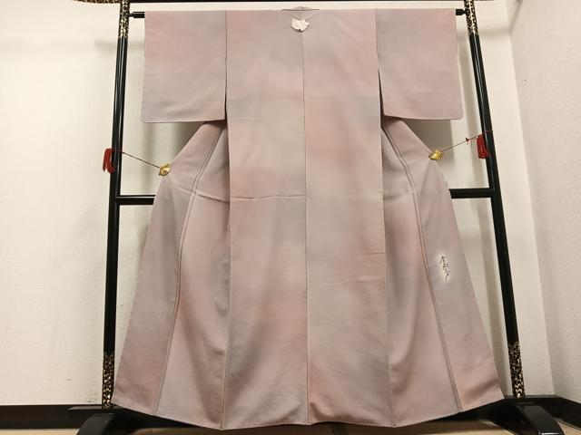 平和屋着物●染色作家 斉藤三才 小紋 霞文 暈し染め 正絹 逸品 未使用 AABH6918ph