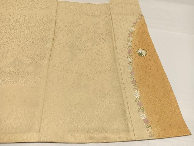 平和屋着物●訪問着 作家物 高橋義和 駒刺繍 花唐草文 金彩 やまと金ラベル 正絹 逸品 未使用 AABH6945ph
