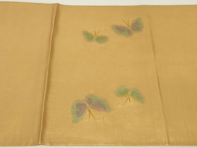 平和屋着物◎太鼓柄袋帯 刺繍 孔雀 金糸 正絹 逸品 AABH6963ou