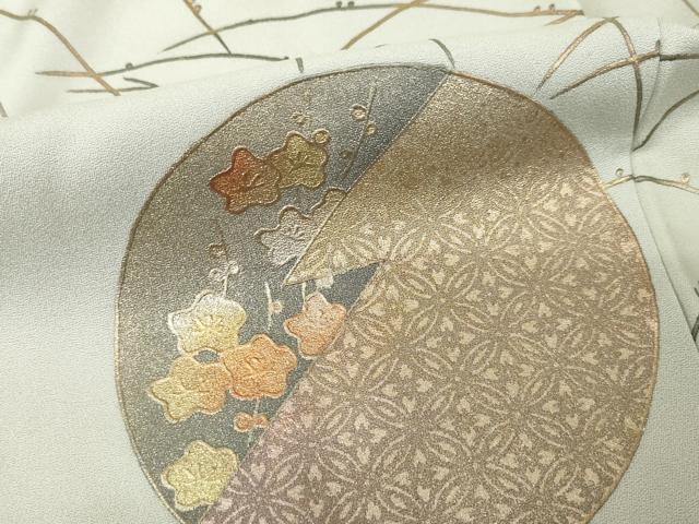 平和屋着物●金彩友禅 卓越技能者・名工・和田光正 訪問着 花丸文 金彩 正絹 逸品 AABH7017ck