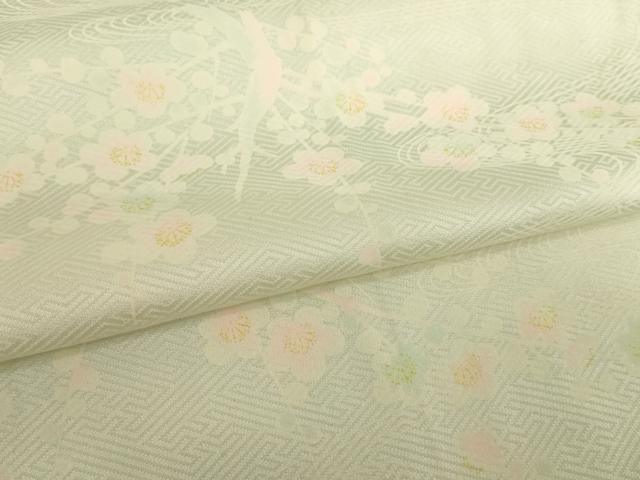 平和屋着物●長襦袢 単衣 枝花文 正絹 逸品 AABH7023ck
