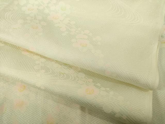 平和屋着物●長襦袢 単衣 枝花文 正絹 逸品 AABH7023ck