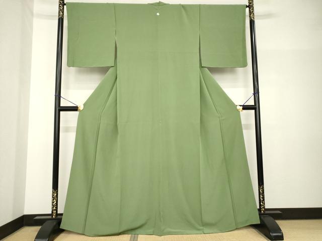 平和屋着物●上質な色無地 岩井茶色 正絹 逸品 AABH7026ck