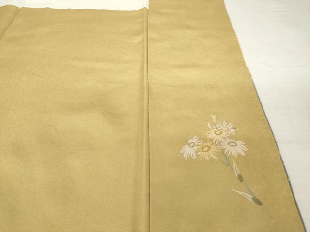 平和屋着物●日本画家 堀信 訪問着 花蝶文 暈し染め 金彩 正絹 逸品 AABH7048ck