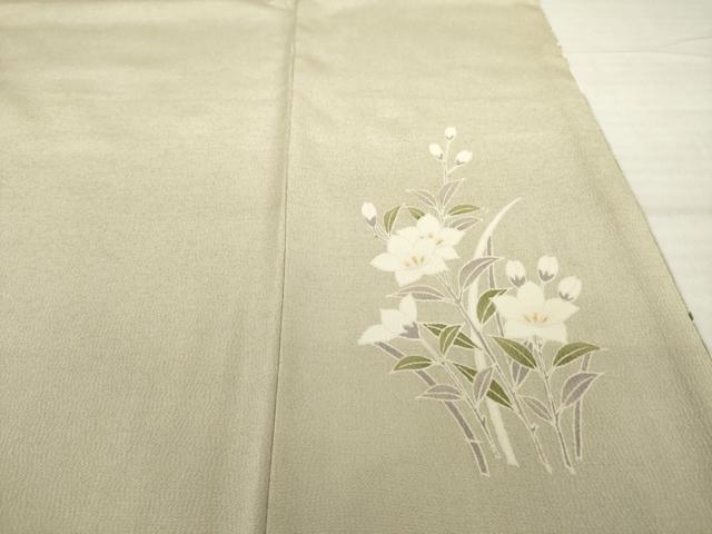 平和屋着物●訪問着 友禅 枝花文 暈し染め 正絹 逸品 AABH7073ck