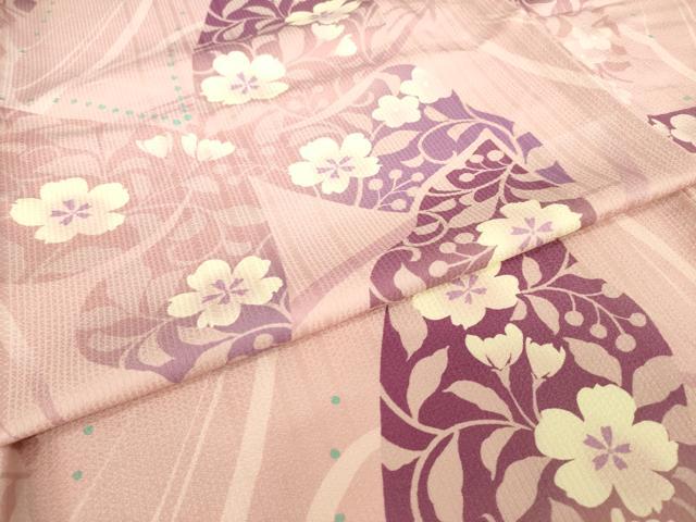 平和屋着物●上質な小紋 花蝶文 正絹 逸品 AABH7076ck