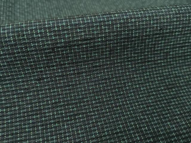 平和屋着物●男性 紬 アンサンブル 幾何学文様 正絹 逸品 AABH7085ck