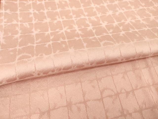 平和屋着物●上質な色無地 石畳文 一斤染色 正絹 逸品 AABH7088ck