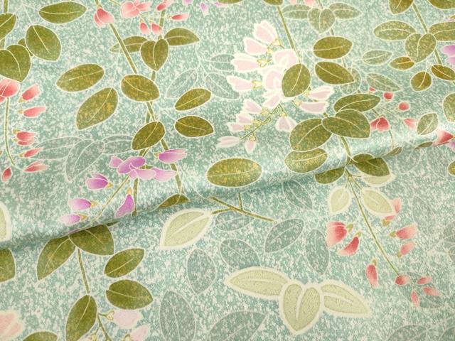 平和屋着物●京友禅 柘植秀男 小紋 草花文 鈴乃屋扱い 正絹 逸品 AABH7090ck