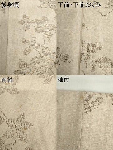 平和屋着物●本場結城紬 重要無形文化財 100亀甲 枝花文 大丸扱い 井上商事株式会社謹製 証紙付き 正絹 逸品 AABH7133cs