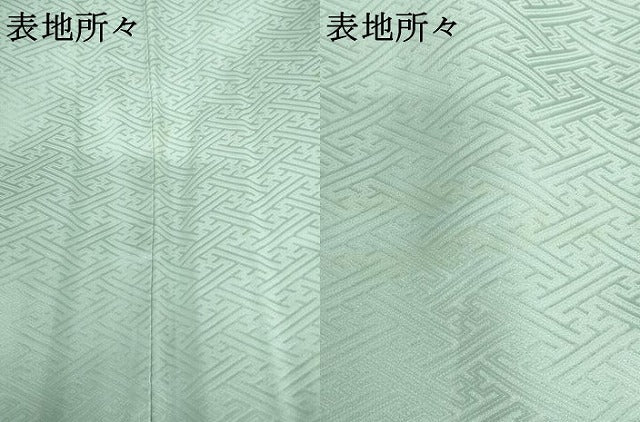 平和屋着物●上質な色無地 紗綾形地紋 千草鼠色 やまと誂製 正絹 逸品 AABH7169cs