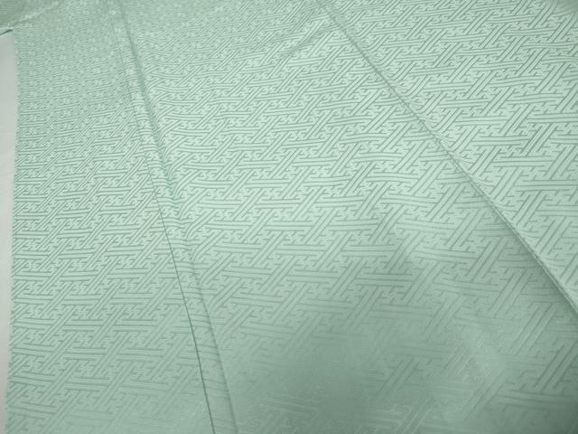平和屋着物●上質な色無地 紗綾形地紋 千草鼠色 やまと誂製 正絹 逸品 AABH7169cs