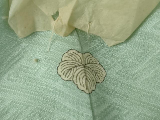 平和屋着物●上質な色無地 紗綾形地紋 千草鼠色 やまと誂製 正絹 逸品 AABH7169cs