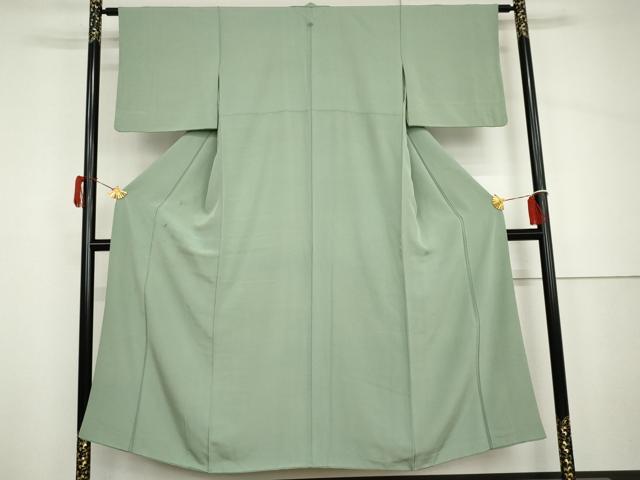 平和屋着物●上質な色無地 作家物 清鳳 幻の染 青磁鼠色 正絹 逸品 AABH7190cs