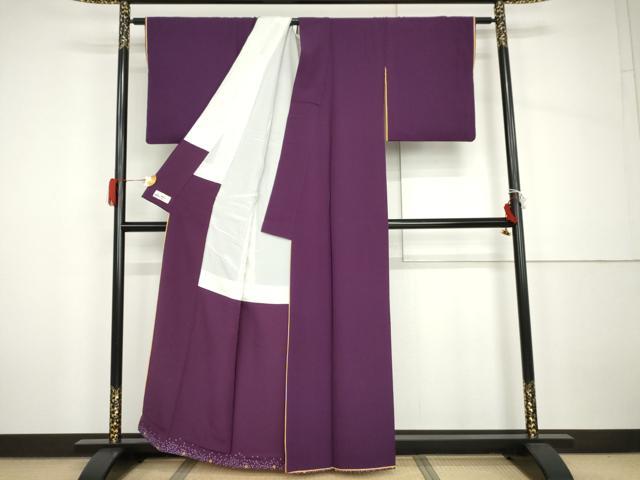 平和屋着物●訪問着 寿光織 舞花文 金糸 金彩 やまと誂製 正絹 逸品 AABH7192cs