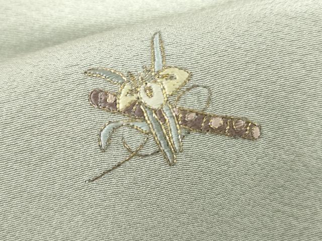 平和屋着物●総刺繍 訪問着 花楽器文 金糸 正絹 逸品 AABH7210cs