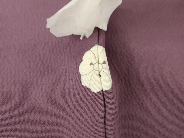平和屋着物●豪華色留袖 樹林風景地紋 京紫色地 正絹 逸品 AABH7211cs