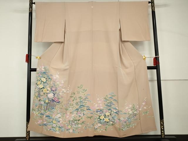 平和屋着物●本加賀友禅作家 染元千紅代表 寺西一紘 色留袖 松竹梅飾花文 正絹 逸品 AABH7215cs
