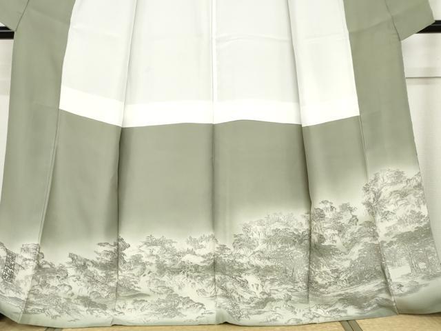 平和屋着物●琉染の創設者 山岡古都 水墨書 暈し染め 正絹 逸品 AABH7216cs