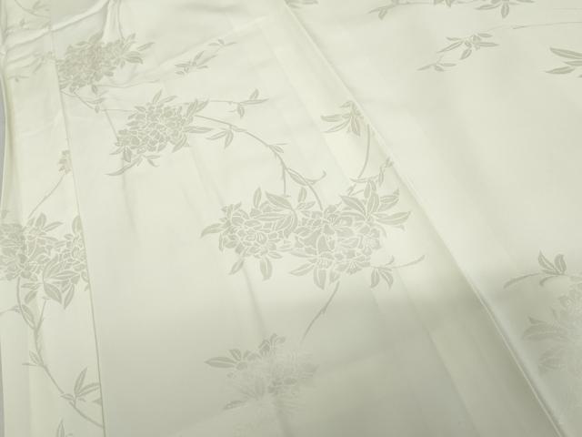 平和屋着物●長襦袢 袷 枝花地紋 暈し染め 正絹 逸品 AABH7217cs
