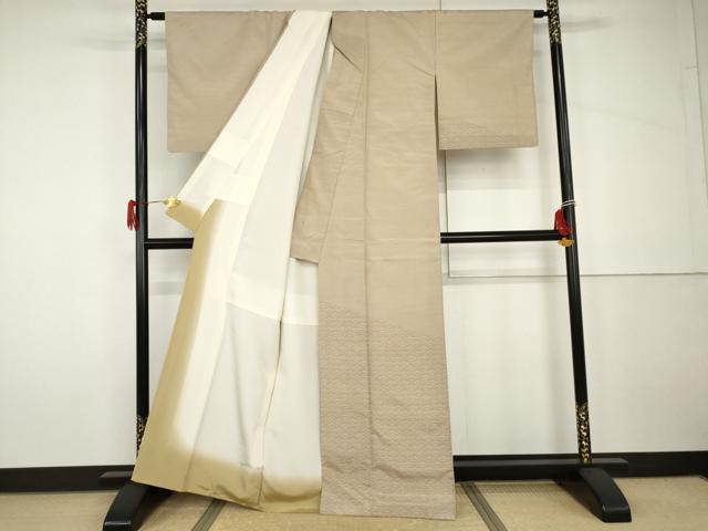 平和屋着物●紬 訪問着 青海波 正絹 逸品 AABH7226cs