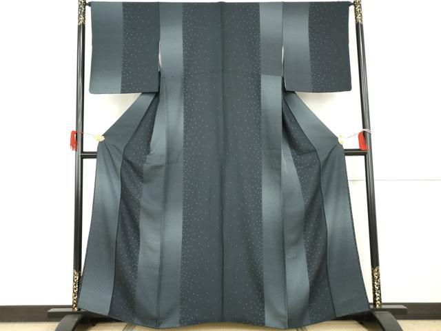 平和屋着物●上質な小紋 鹿の子間道 正絹 逸品 AABH7243cs