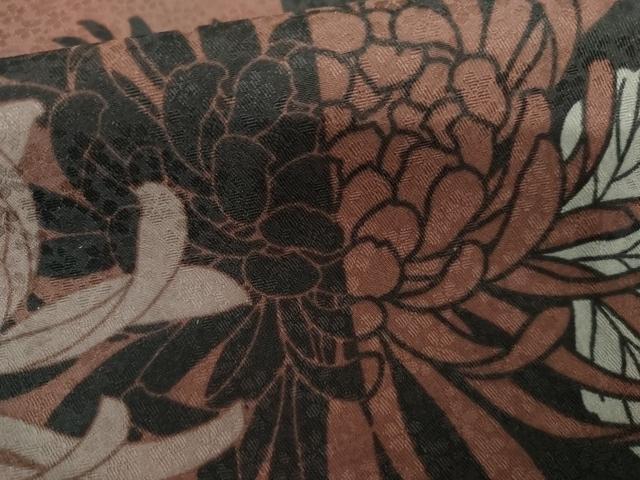 平和屋着物●リョウコキクチ Ryoko Kikuchi 小紋 菊 洗える着物 AABH7248cs