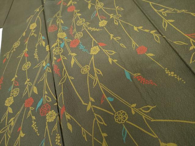平和屋着物●訪問着 枝垂れ花文 正絹 逸品 AABH7256cs
