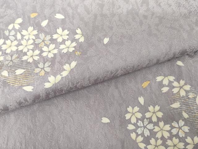 平和屋着物●上質な小紋 桜丸文 金銀彩 正絹 逸品 AABH7259cs