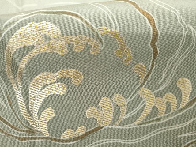 平和屋着物●訪問着 竹屋町刺繍 流水文 暈し染め 金糸 金彩 正絹 逸品 AABH7261cs