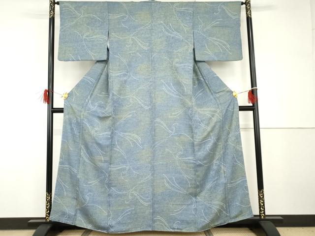平和屋着物●上質な小紋 鳳凰文 暈し染め 正絹 逸品 未使用 AABH7266cs