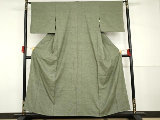 平和屋着物●上質な紬 梶の葉 正絹 逸品 未使用 AABH7277cs
