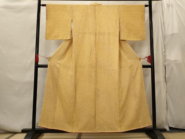 平和屋着物■大変加工の良い総絞り小紋 正絹 逸品 AABH7283st