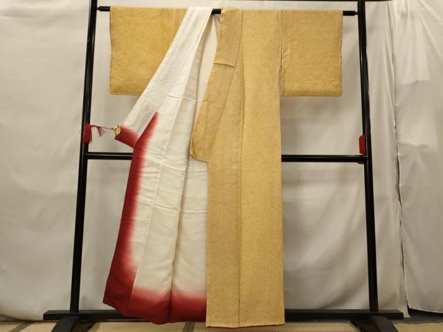平和屋着物■大変加工の良い総絞り小紋 正絹 逸品 AABH7283st