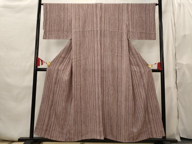 平和屋着物■上質な小紋 縞 正絹 逸品 AABH7293st