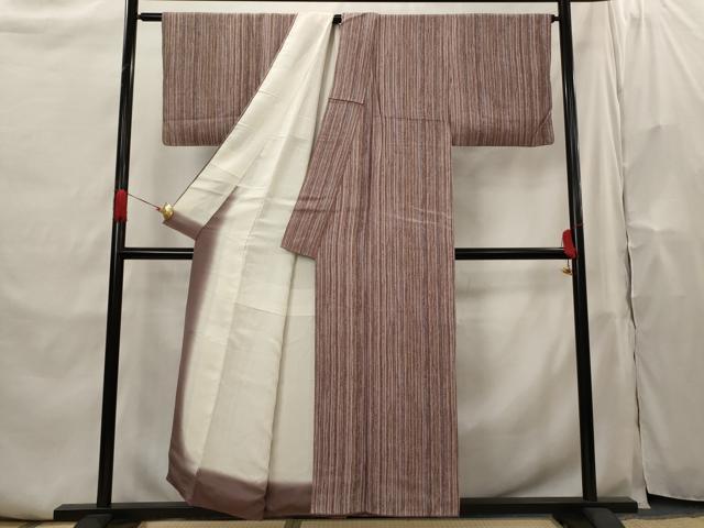 平和屋着物■上質な小紋 縞 正絹 逸品 AABH7293st
