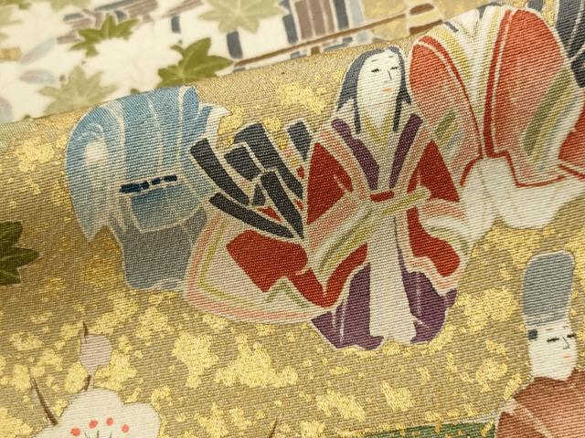 平和屋着物■豪華黒留袖 人物風景文 金彩 正絹 逸品 AABH7319st