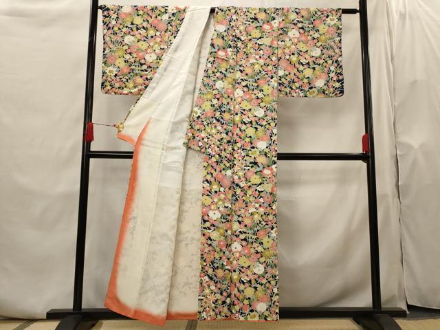 平和屋着物■上質な小紋 花づくし 正絹 逸品 AABH7329st