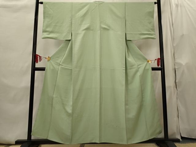 平和屋着物■無地絵羽訪問着 風景地紋 薄浅葱色 金糸 正絹 逸品 AABH7334st