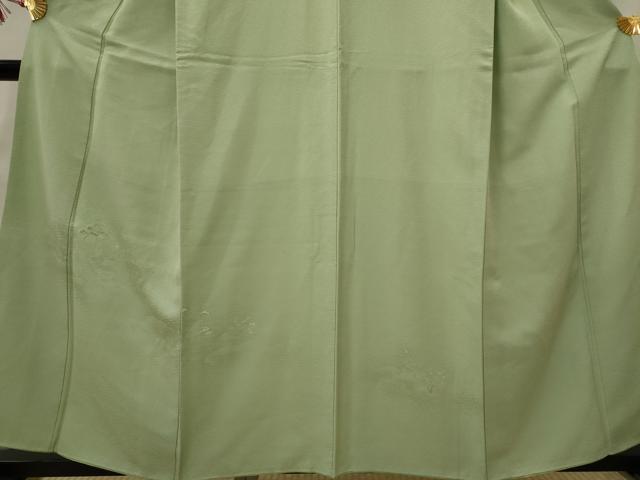 平和屋着物■無地絵羽訪問着 風景地紋 薄浅葱色 金糸 正絹 逸品 AABH7334st