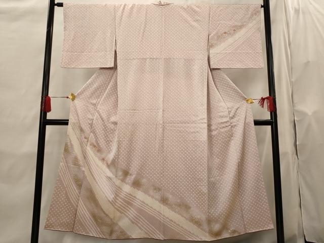 平和屋着物■訪問着 絞り 刺繍 草花文 金銀彩 正絹 逸品 AABH7337st