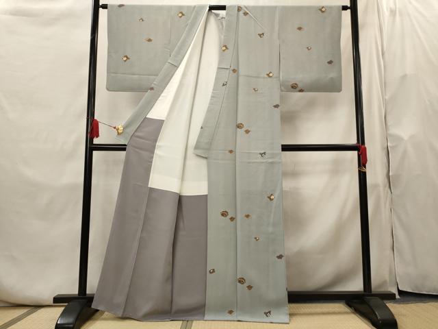 平和屋着物■上質な小紋 花鳥文 金彩 正絹 逸品 AABH7342st