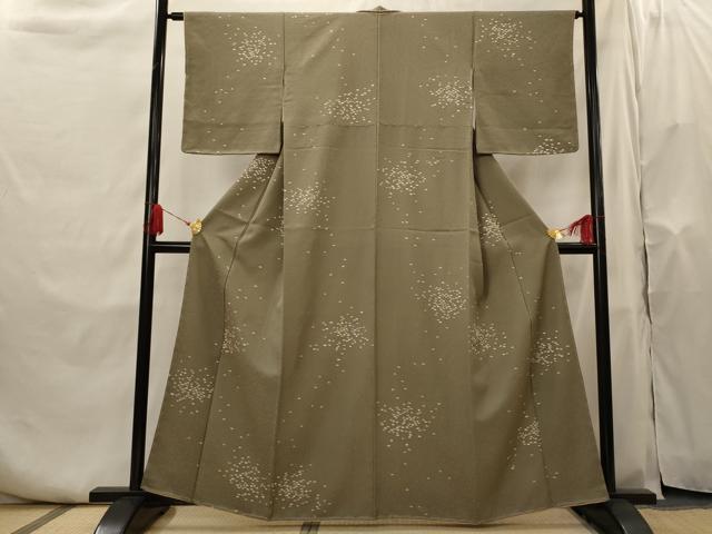平和屋着物■上質な小紋 石畳文様 金彩 正絹 逸品 未使用 AABH7344st